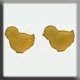 12227 Glass Treasures-Petite Song Bird 6mm Matte Canary (Qty. 2) THUMBNAIL